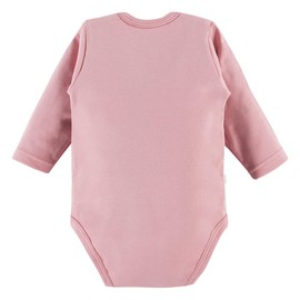 eevi, Mellow Bodysuit Children's Long Sleeve Bodysuit for Children Aged 9 Months to 3 Years Made from Soft and Comfortable to Touch 100% Cotton Fabric (Knitted), Comfortable, Pink, 92