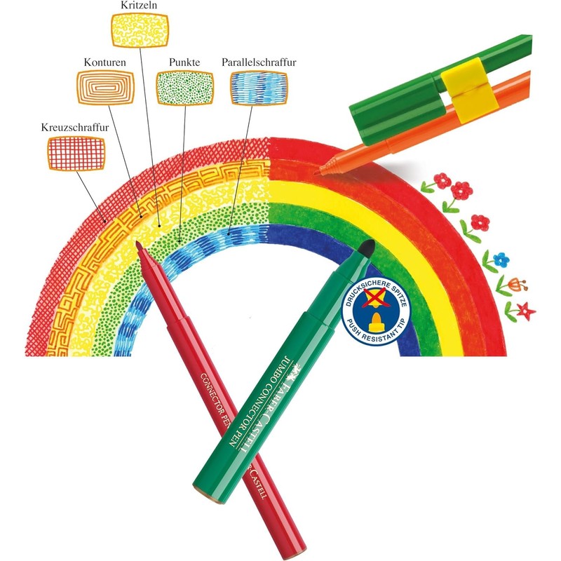 Faber-Castell F155520 Connector Pen Colour Marker 20 Pack, (11-200-A)