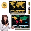 Global Walkabout Scratch Off Map with colours background – Deluxe