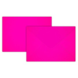 Envelopes B6 DIN 12.5 x 17.6 cm Neon Pink Pack of 100 with Triangle Flap 100 g/m²