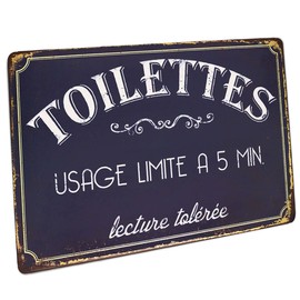 Hioni Toilet 5 Minutes Metal Sign Poster Metal Sign Slogan Art Decoration Vintage Bar Cafe Pub