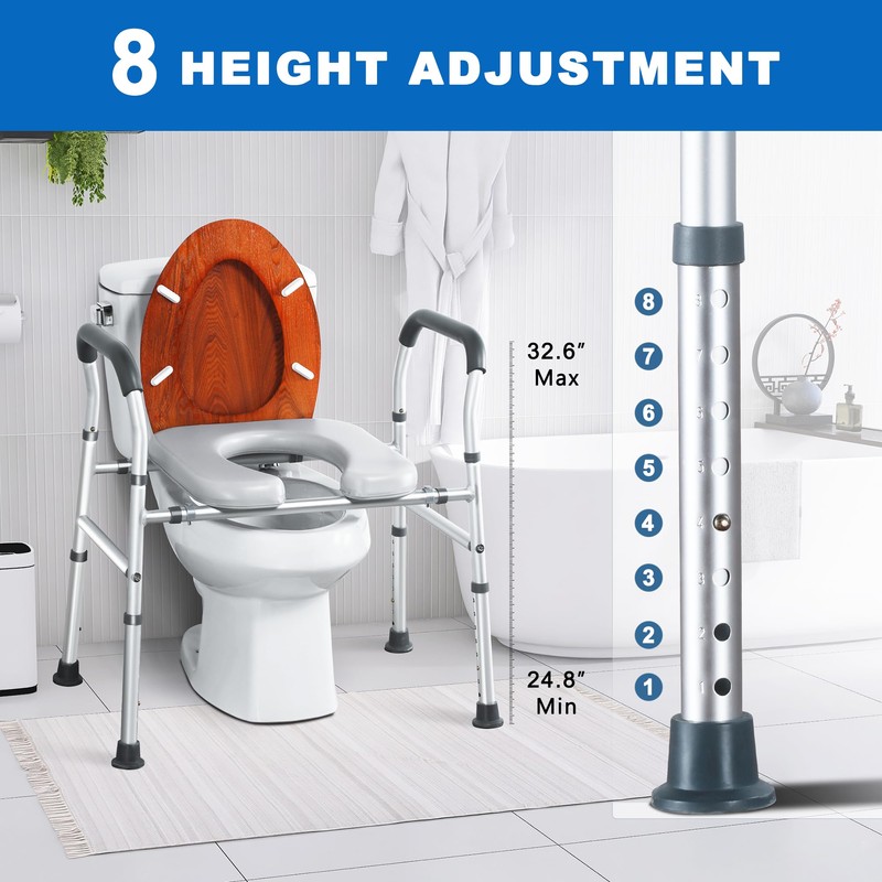 Deewow Deewow 28 inchs Raised Toilet Seat with Handles