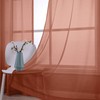 KOUFALL - Cortinas transparentes de lino sintético con ojales, 2