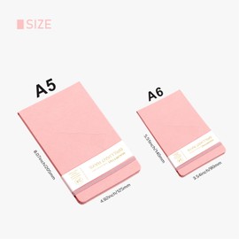 Mairtini Academy Grade Brilliant Series Pure Cotton Portable Watercolor Journal 200g Watercolor Pad 24 Sheets A6(Pink)