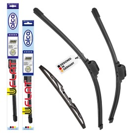alca® Windscreen Wiper Set with Rear Wiper for Ford Fiesta Van (10.2003-09.2008) U-FLAT Flat Bar Wiper Front and Rear Wiper