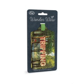 Genuine Fred, Wander Ware - Luggage TAG, Tripping - Art by Wayne White, Travel Luggage tag with Name & Information ID Card, 2.75" x 4.7", Assorted