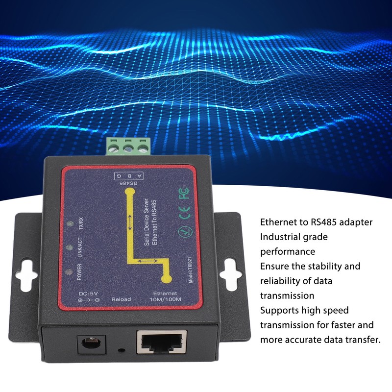 TXI021 RJ45 to RS485 Serial Network Adapter Industrial Grade TCP