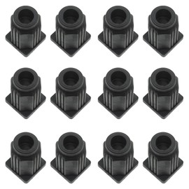 GWYAN 12 Pcs Square Caster Socket Sleeve Plastic Caster Stem Socket Inserts