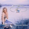YAFEINI Mermaid Ankle Sterling Silver Mermaid Gifts Adjustable Anklet Jewellery