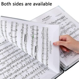 Music Folder for Sheet Music, 30 Sleeves 60 Pages, Blank Spiral Music Binder for Sheet Music and Documents Organizer, 8.5x11 Inch, Band Sheet Music Holder (Black)