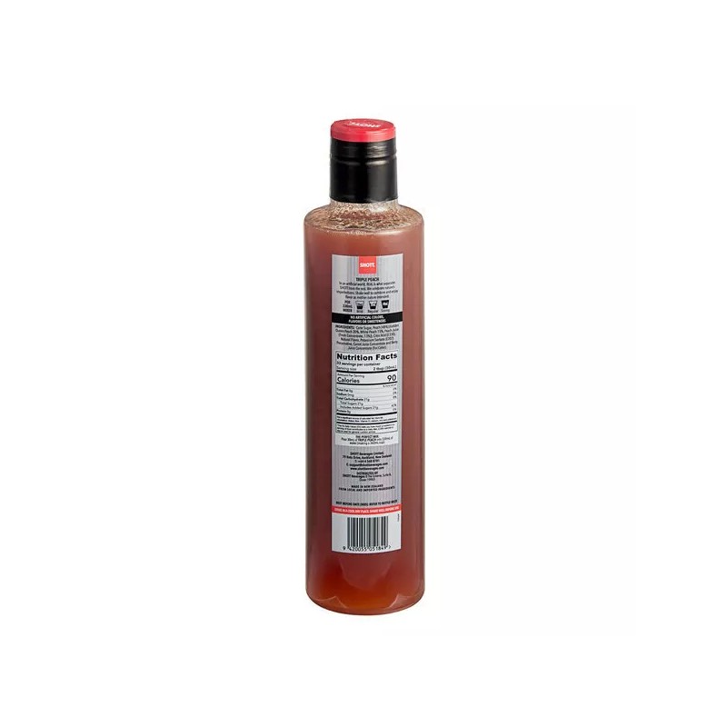 FixtureDisplays SHOTT Triple Peach Real Fruit Flavoring Syrup 1 Liter