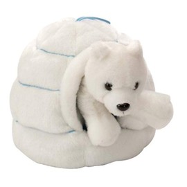 WILD REPUBLIC Polar Bear Plush, Stuffed Animal Toy, Gifts for Kids, Polar Igloo, 6 Inches