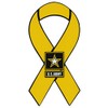 Crazy Sticker Guy Ribbon Shaped Magnet - US Army Yellow