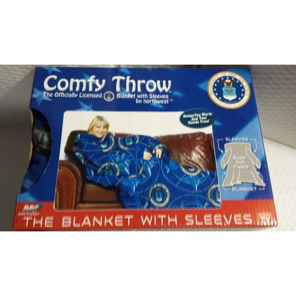 NORTHWEST COMFY THROW BLANKET WITH SLEEVES AIR FORCE BY NORTHWEST HOT SALE