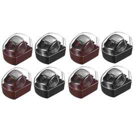 Kellegour 8 PCS Electronic Finger Counter,Electronic Finger Counter,Mini LCD Digital Display Tally Counter,ABS Handheld Counters Clicker with Box,for Knitting,Crochet,Coaching,Lap,Golf(Brown,Black)