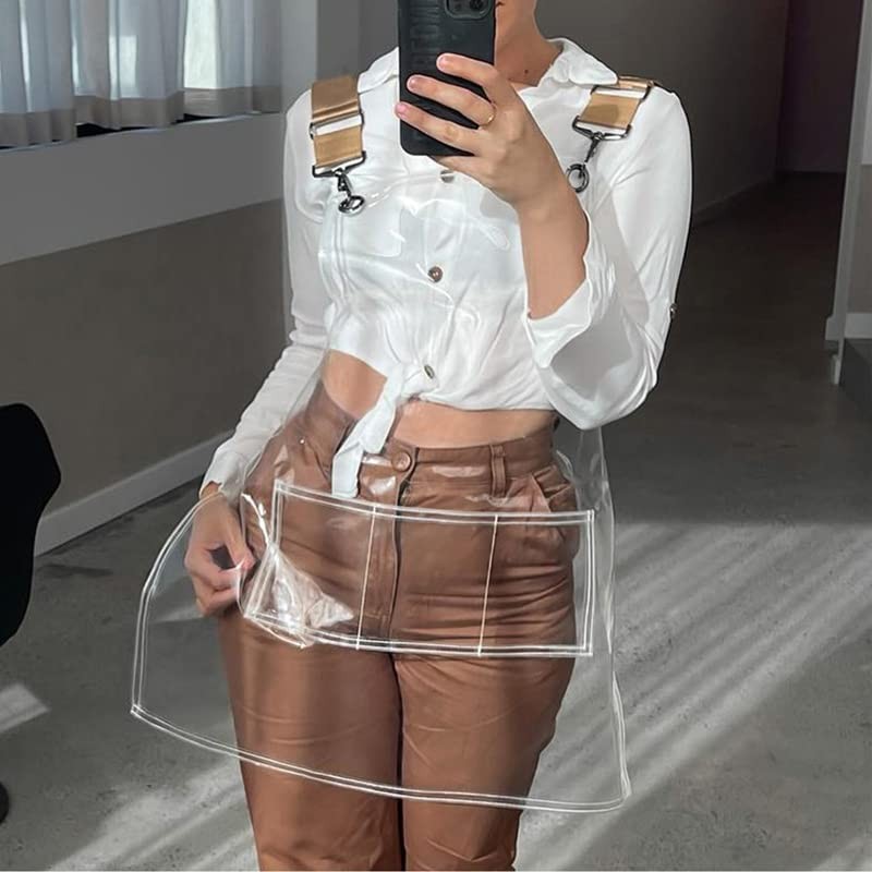 Rockible Transparent Waterproof TPU Apron - Unisex Adjustable Bib Apron