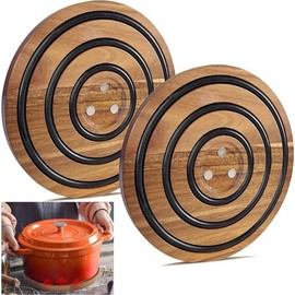 Magnetic Pot Trivet, Magnetic Pot Holders Magnetic Wood Trivet Hot Pan Holder Wooden Trivets Tree Non-Slip Pot Rack Mat Magnetic Wooden Trivets for Hot Pots and Pans