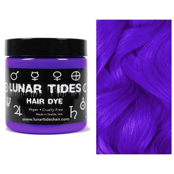 Lunar Tides Hair Dye - Orchid Purple Bright Violet Semi-Permanent Vegan Hair Color (4 fl oz / 118 ml)