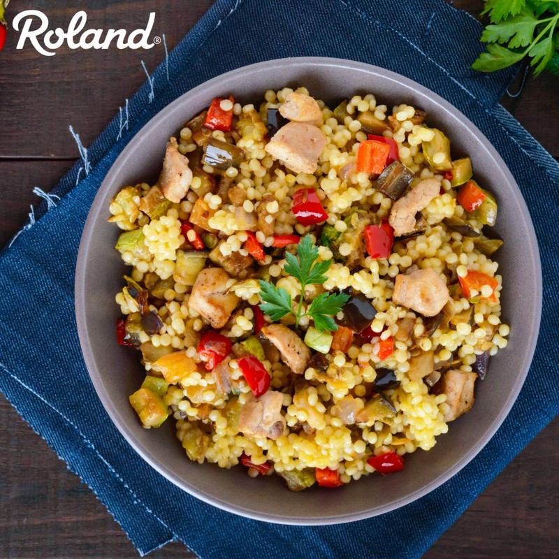 Roland Foods Traditional Israeli Toasted Couscous Pasta, 21.1 Ounce Jar,