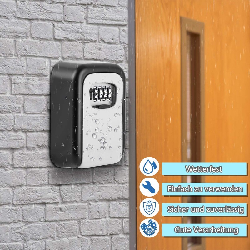 Outdoor Key Safe with Number Code - Key Hiding Place