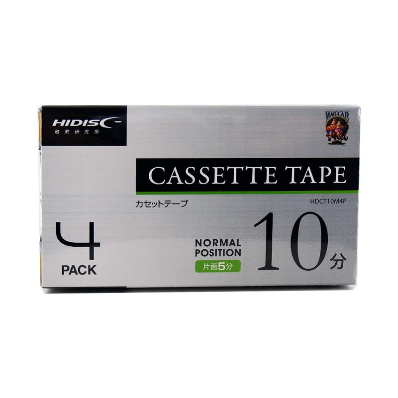 HIDISC Normal Position 10 Minute Music Cassette Tape 4 Rolls