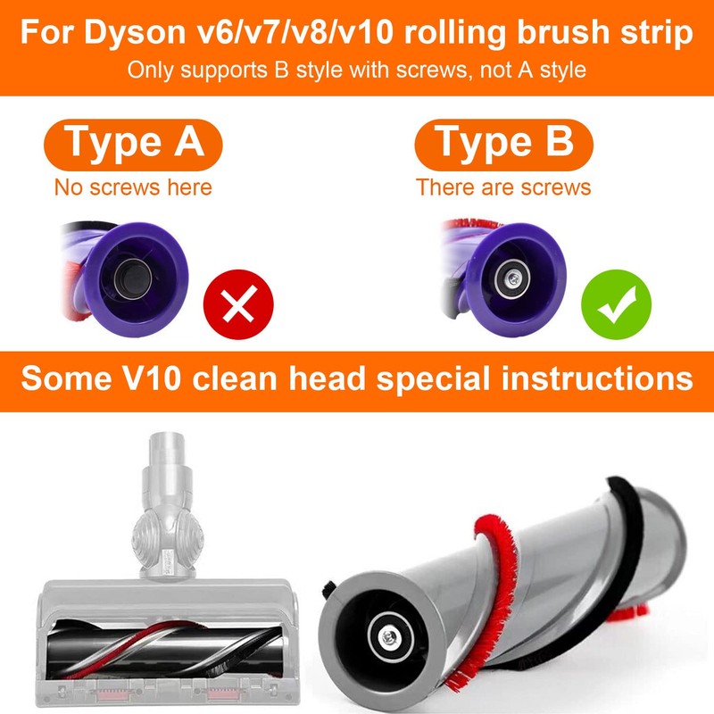 Fixbetter Pack of 4 Rolling Brush Plush Strips Replacement for