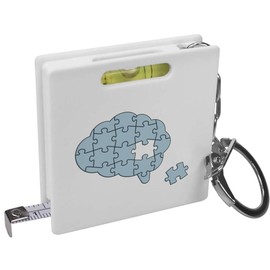 Azeeda 'Thought Bubble Jigsaw' Keyring Tape Measure/Spirit Level Tool (KM00030734)