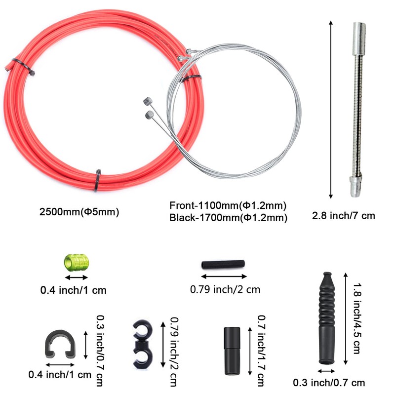 Bicycle Brake Cable Set of 2 Universal Cable Housing Kit