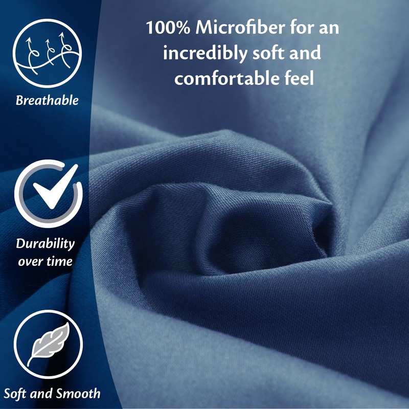 Small Double Fitted Sheet for Size 120x190 cm in Blue