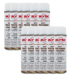 Blysk Heavy Textured Coating U250 white 15oz., paintable chip guard, chip resistant, fast drying, corrosion protector (12-Pack)