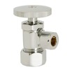 Westbrass Round Handle Angle Stop Shut Off Valve, 1/2" Copper