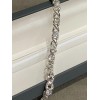 MAGNETIC HEALING BRACELET SILVER CHROME FAUX DIAMOND CRYSTAL 10 MAGNETS