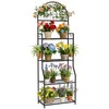 VGMiu 4 Tier Plant Stand Indoor Outdoor, Metal Plant Shelf