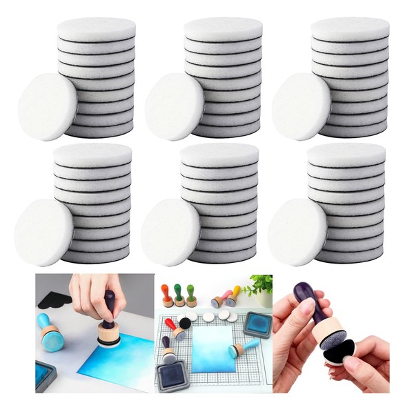 BAOFALI 60 Pcs/Set Ink Blending Round Head Foams Replacement Refill