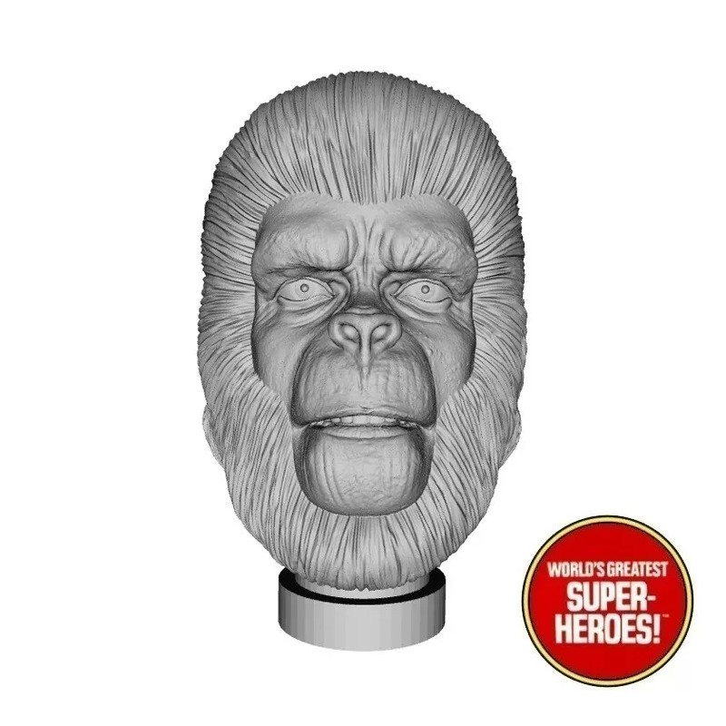 Mego Planet of the Apes Chimp Custom Head 3D Printed