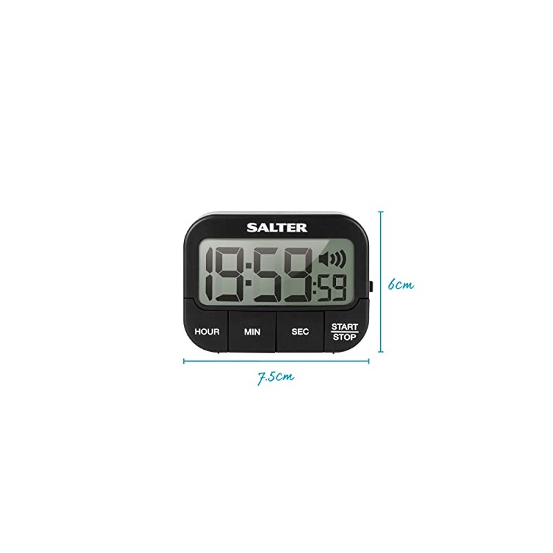 Salter Kitchen Digital Display Count up or Countdown Timer, Adjustable