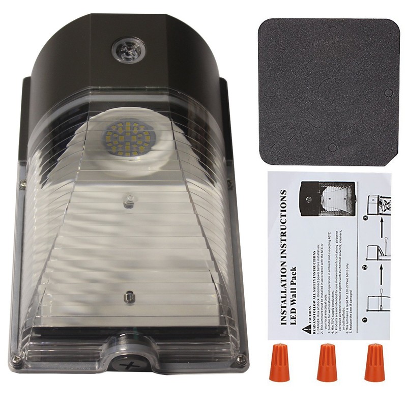 JMKMGL LED Wall Pack Light, 26W (150-250W Equivalent),with Photocell Dusk