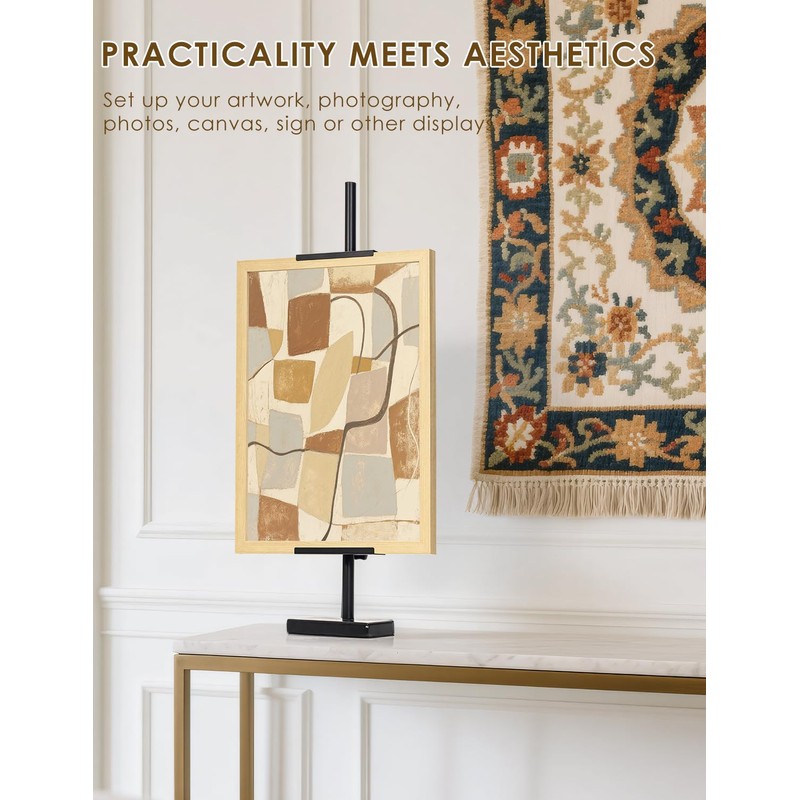 Baemin Weighted Base Tabletop Easel (Metal Easels for Display) (29"