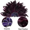 Poememgi Mardi Gras Headbands, Carnival Feather Headwear, Fasinator Headpiece for