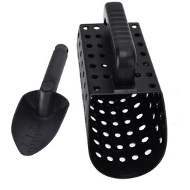 Cyrank Metal Detector Accessories, Sand Scoop for Metal Detection and Metal Detector Shovel, Metal Detector Shovel ABS Multi Purpose Sand Sifter Shark Tooth Sieve for Children Adults