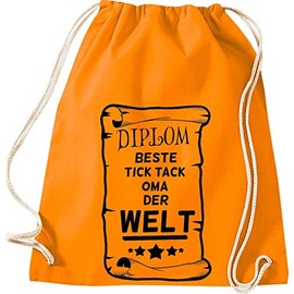 Shirtinstyle Gym Bag, Diploma Beste Tick Tack Grandma Der Welt, Gym Bag, Bag, Shopper, Saying Family Friends Thank You, Colour