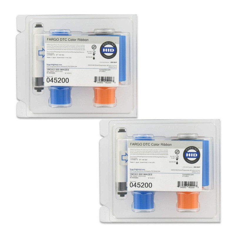 Fargo 45200 YMCKO Color Ribbon for DTC4500 & DTC4500e Printers