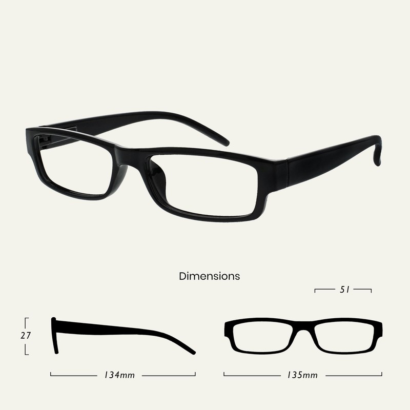 Die Lesebrille Unternehmen Schwarz Leicht Komfortables Leser Wert 4er-Pack Herren