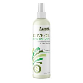 Vineen Lusti Olive Oil Detangling Spray, 12 fl oz - Anti-Frizz - Strengthen Damaged Hair - Reducing Breakage - Enriched with Amino Proteins