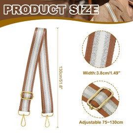 PATIKIL Purse Strap, Wide Shoulder Strap Adjustable Crossbody Bag Straps Universal Replacement Shoulder Bag Belt for Women's Handbags Canvas Guitar Bag Backpack, Brown