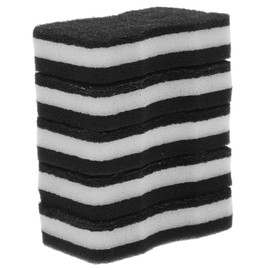 NOLITOY Scrub Black Kitchen Sponge Pads 2 Sides Dishwashing Sponge Kitchen Scouring Pads for Cleaning
