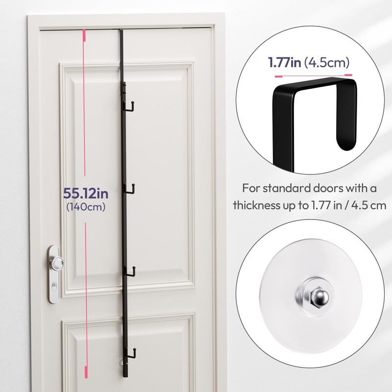 HapiRm Over Door Hat Rack - 2 Packs Hat Organizer