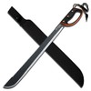 Jungle Master – Machete w/ Reverse Serrations – Black/Satin Blade,