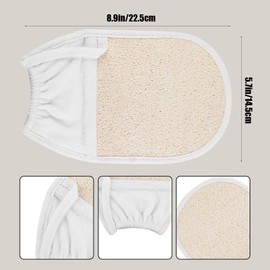YIHECWY Natural Loofah Sponge Eco Friendly Exfoliating Shower Mitt Double Sided Shower Luffa Sponge Loofah Side and Towel Side for Women and Men Shower Bath Deep Body Cleansing