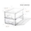 BINO | Stackable Storage Drawers, Small - 2 Pack, Clear